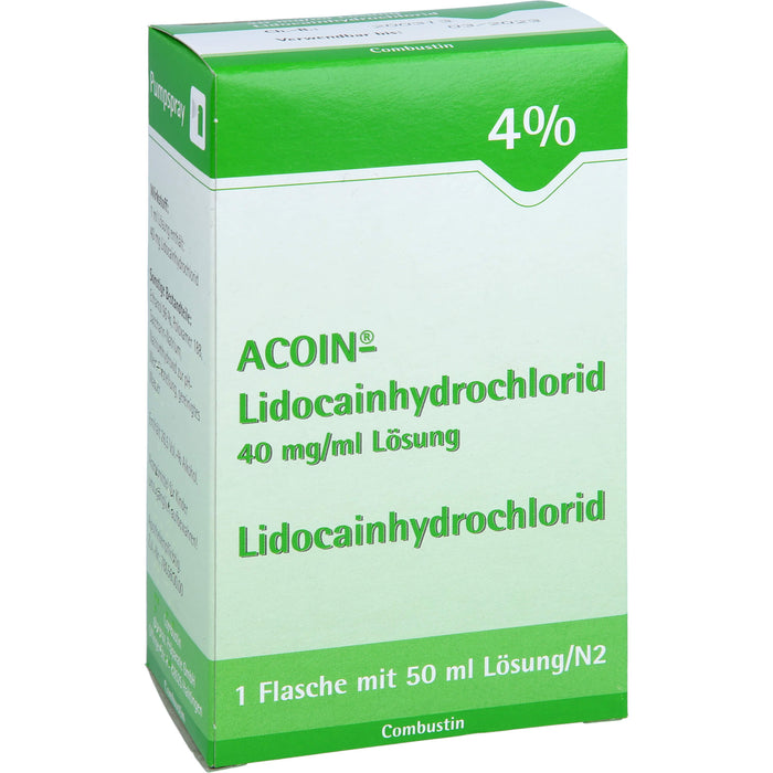 ACOIN Lidocainhydrochlorid 40 mg/ml Lösung, 50 ml Solution