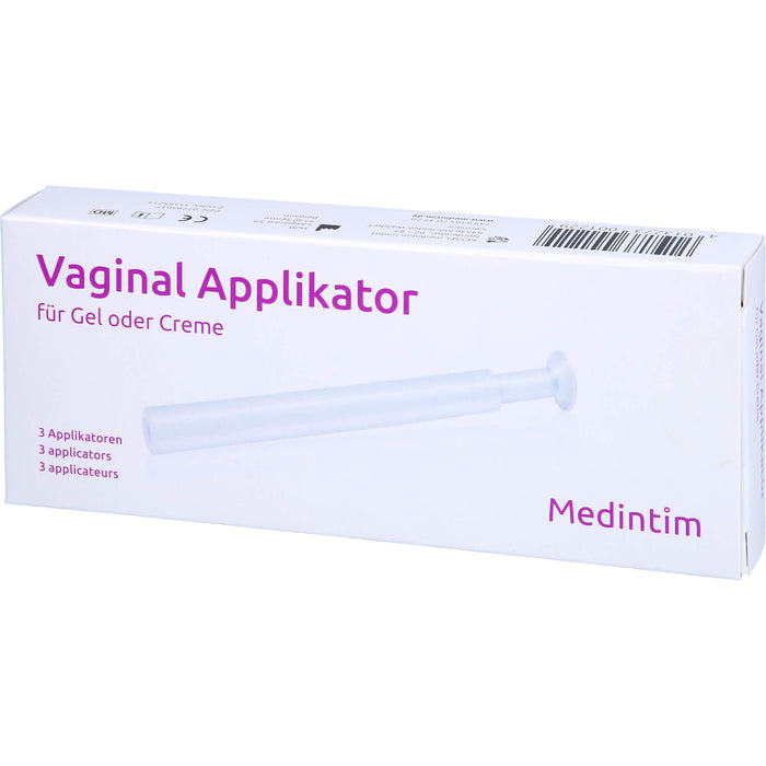 MEDintim Vaginal Applikator für Gel und Creme, 3 pc Accessoire