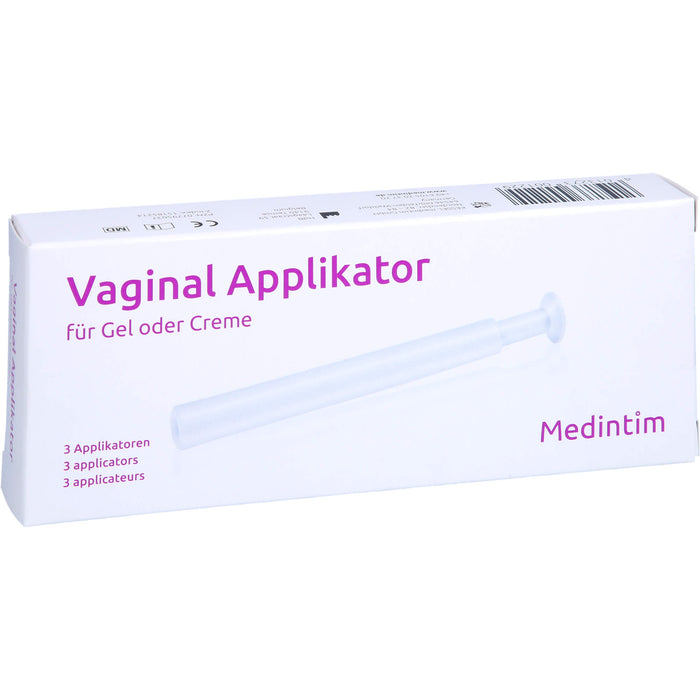MEDintim Vaginal Applikator für Gel und Creme, 3 pc Accessoire