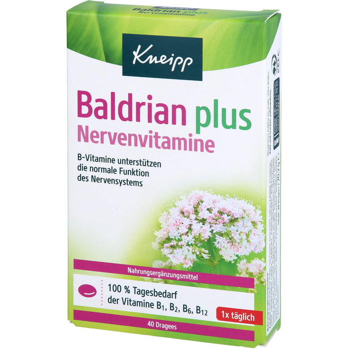 Kneipp Baldrian plus Nervenvitamine Dragees, 40 pc Tablettes