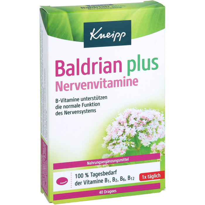Kneipp Baldrian plus Nervenvitamine Dragees, 40 pc Tablettes