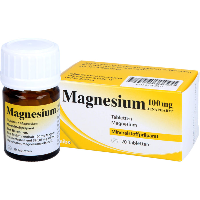 JENAPHARM Magnesium 100 mg Tabletten, 20 pcs. Tablets