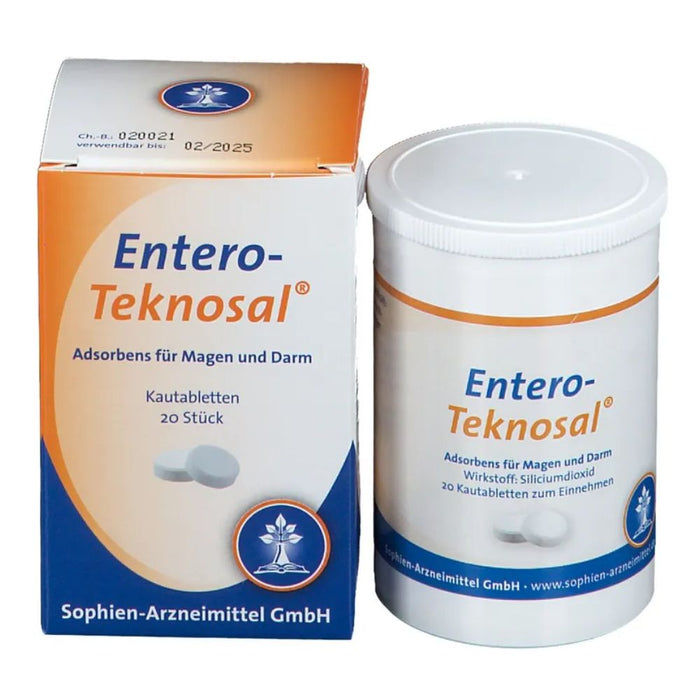 Entero-Teknosal Kautabletten Adsorbens für Magen und Darm, 20 pc Tablettes