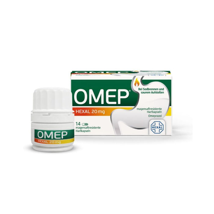 Omep HEXAL 20 mg Hartkapseln bei Sodbrennen, 14 St. Kapseln