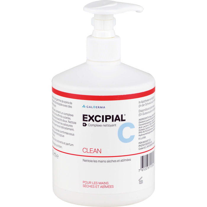 EXCIPIAL Clean Flüssig-Syndet Seife für trockene und strapazierte Hände, 500 ml Lösung
