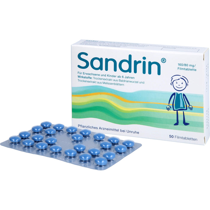 Sandrin Filmtabletten bei Unruhe, 50 pc Tablettes