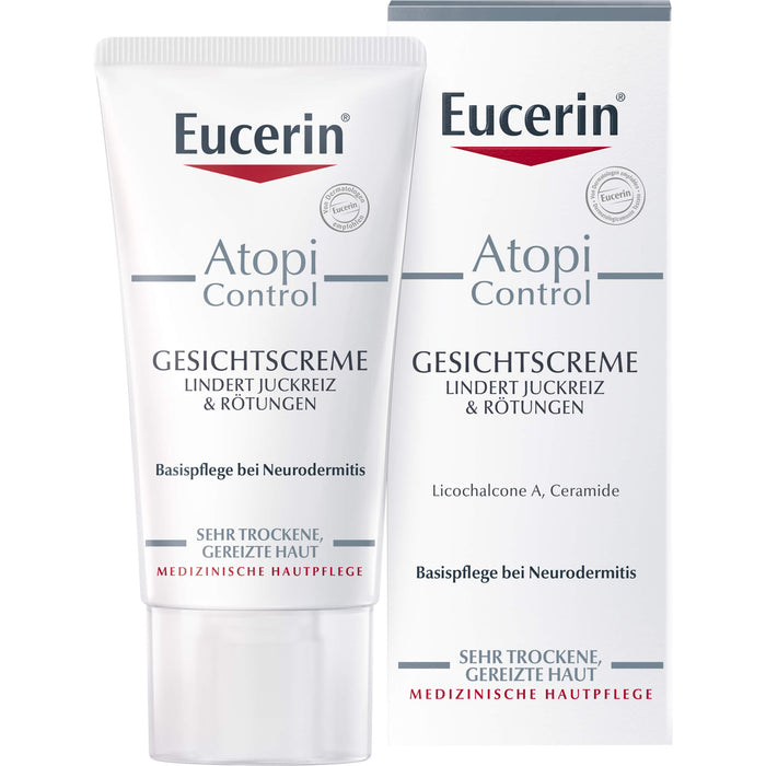 Eucerin AtopiControl Gesichtscreme lindert Juckreiz & Rötungen, 50 ml Crème