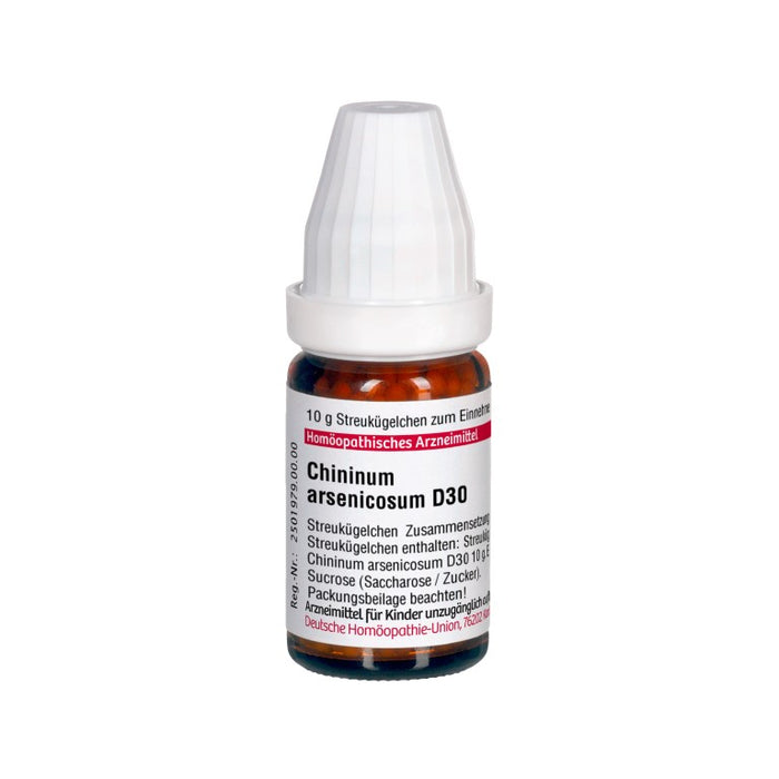 Chininum arsenicosum D30 DHU Globuli, 10 g Globules