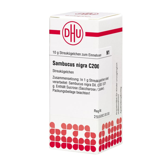 Sambucus nigra C200 DHU Globuli, 10 g Globules