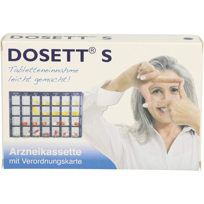 Dosett S Arzneikassette mit Verordnungskarte blau, 1 pcs. Dosette