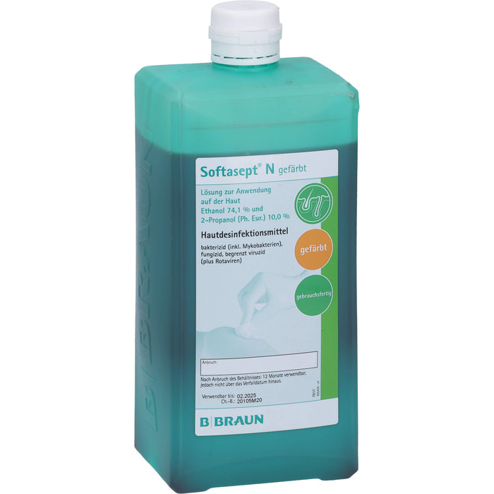 Softasept N gefärbt Hautdesinfektionsmittel, 1000 ml Solution