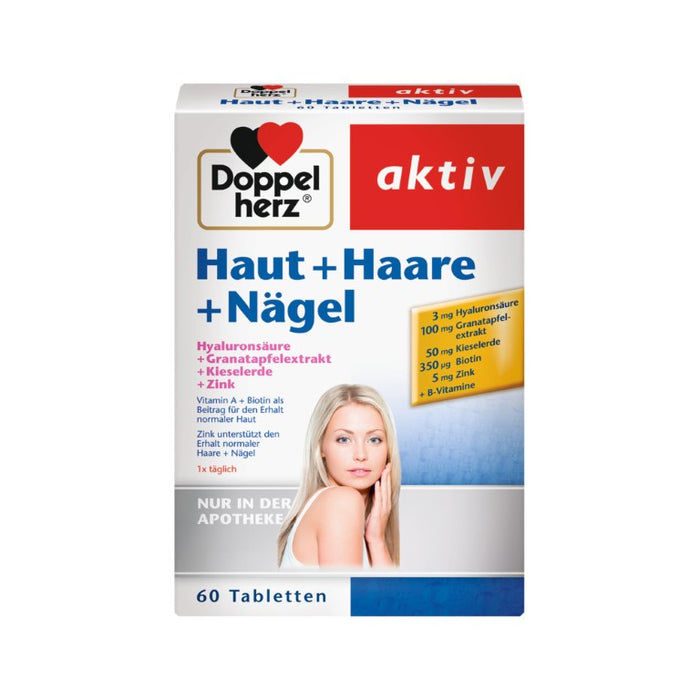 Doppelherz Haut + Haare + Nägel, 60 St TAB