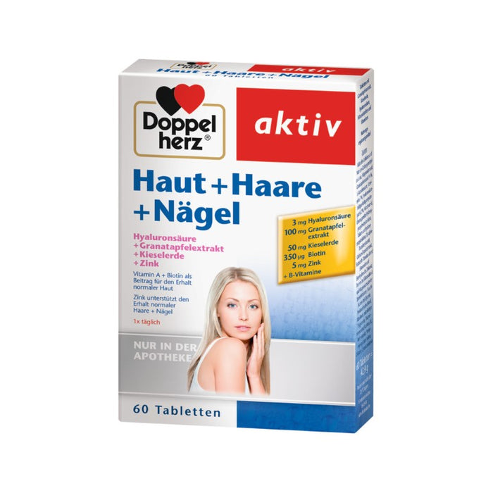 Doppelherz Haut + Haare + Nägel, 60 St TAB