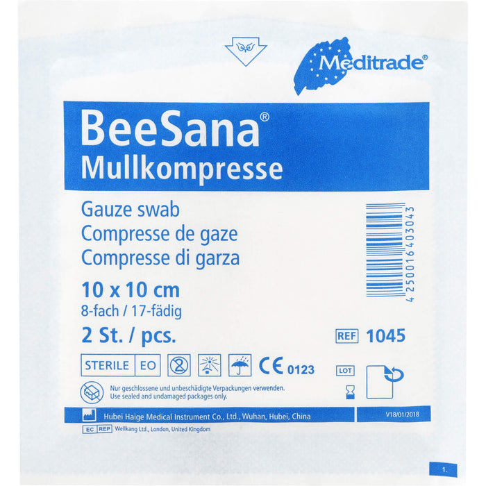 MEDENTA Mullkompressen 8 fach 10 x 10 cm steril, 50 St. Kompressen