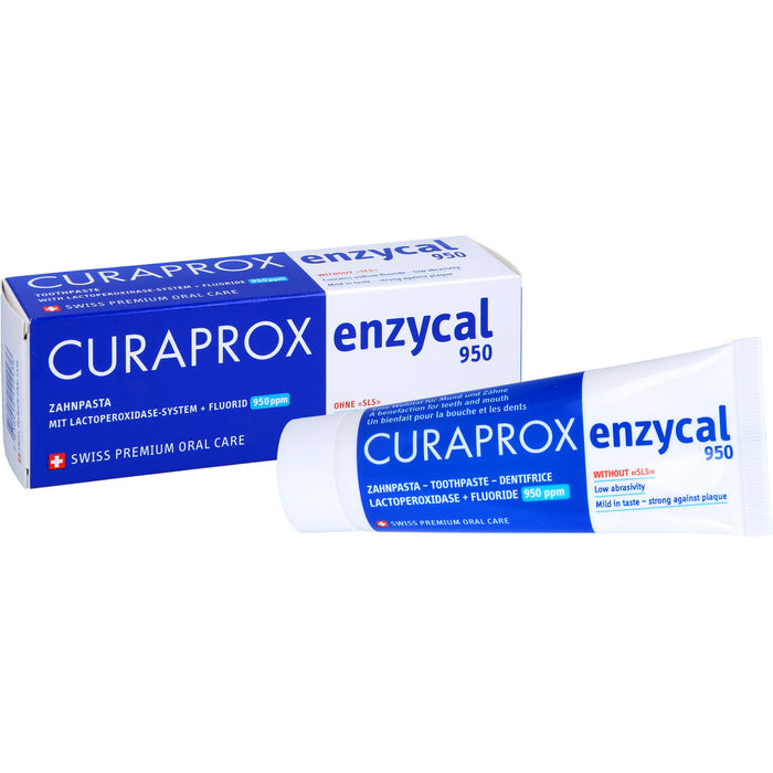 CURAPROX Enzycal milde Zahnpasta mit 950 ppm Fluorid, 75 ml Toothpaste