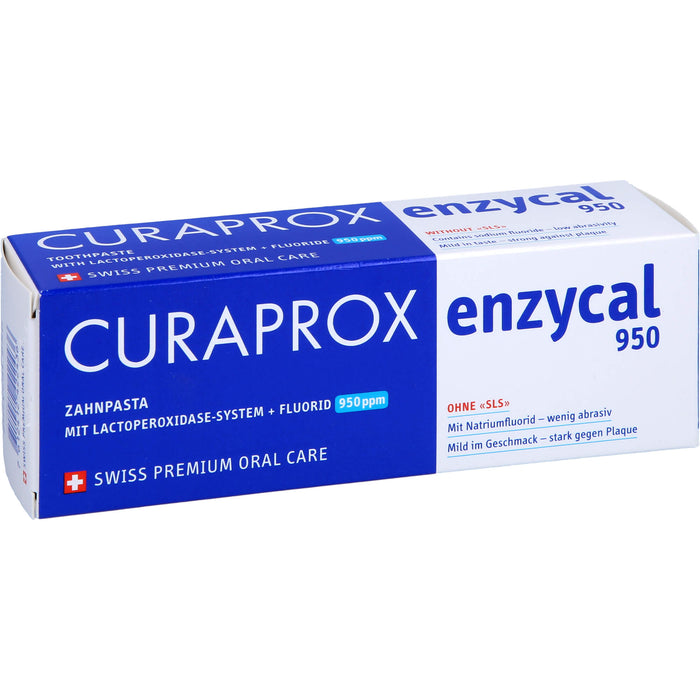 CURAPROX Enzycal milde Zahnpasta mit 950 ppm Fluorid, 75 ml Toothpaste