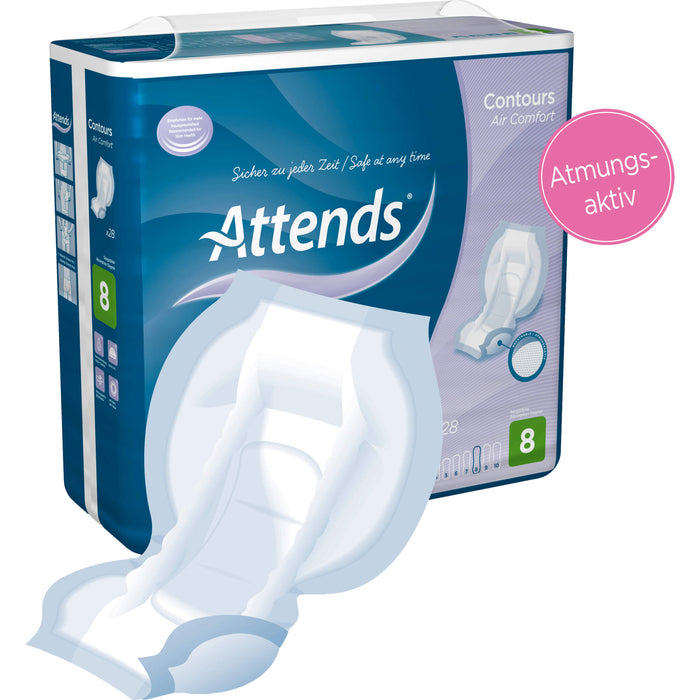 Attends Contours Air Comfort 8 Vorlagen bei starker Inkontinenz, 28 pcs. Templates