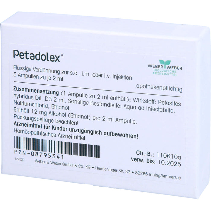 Petadolex flüssige Verdünnung, 5 pcs. Ampoules