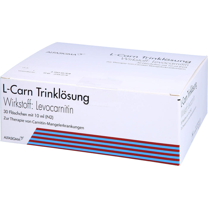 ALFASIGMA L-Carn Trinklösung bei Carnitin Mangelerkrankungen, 30 pcs. Bottles