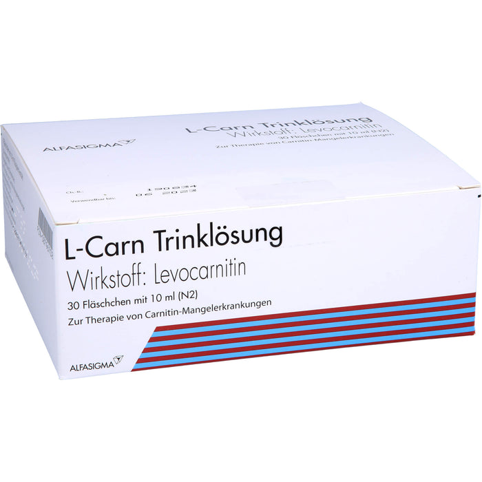 ALFASIGMA L-Carn Trinklösung bei Carnitin Mangelerkrankungen, 30 pcs. Bottles