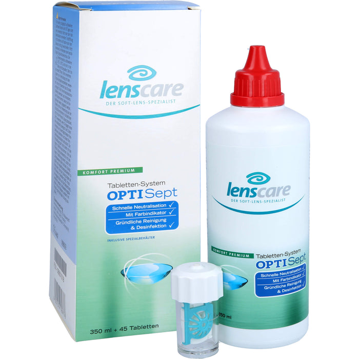 Lenscare OptiSept Tabletten System für eine gründliche und schonende Reinigung, 1 pc Paquet combiné
