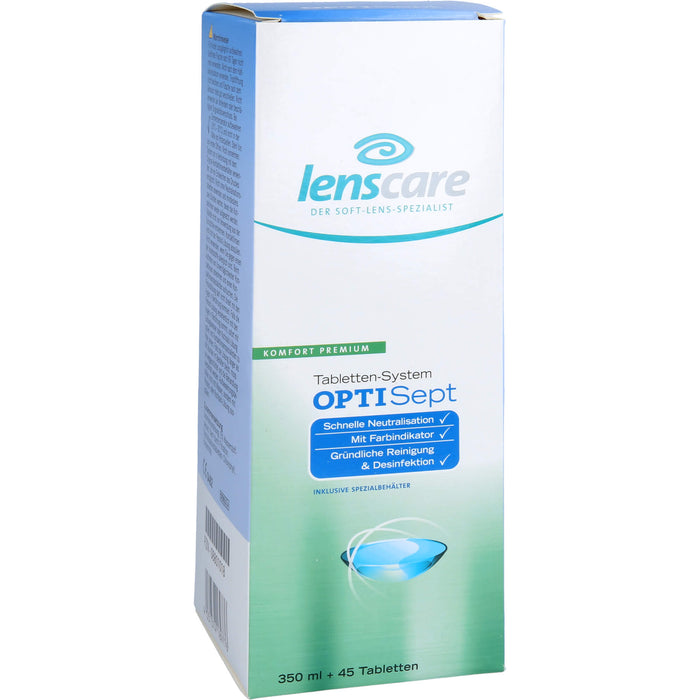 Lenscare OptiSept Tabletten System für eine gründliche und schonende Reinigung, 1 St. Kombipackung