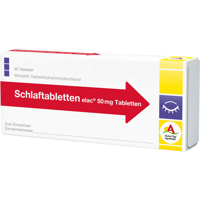 Schlaftabletten elac  50 mg Tabletten, 20 pcs. Tablets
