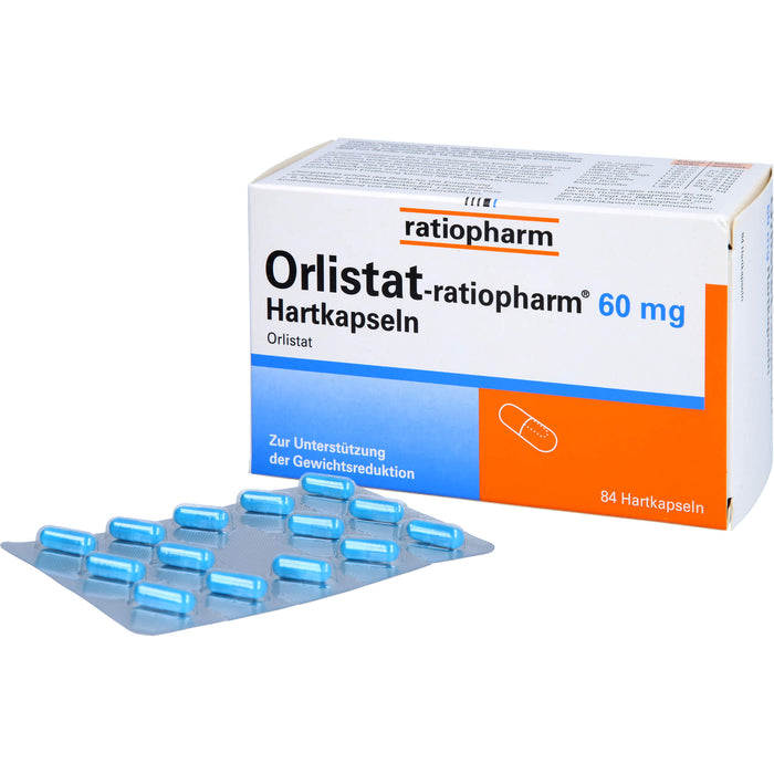 Orlistat-ratiopharm 60 mg Hartkapseln, 84 pcs. Capsules