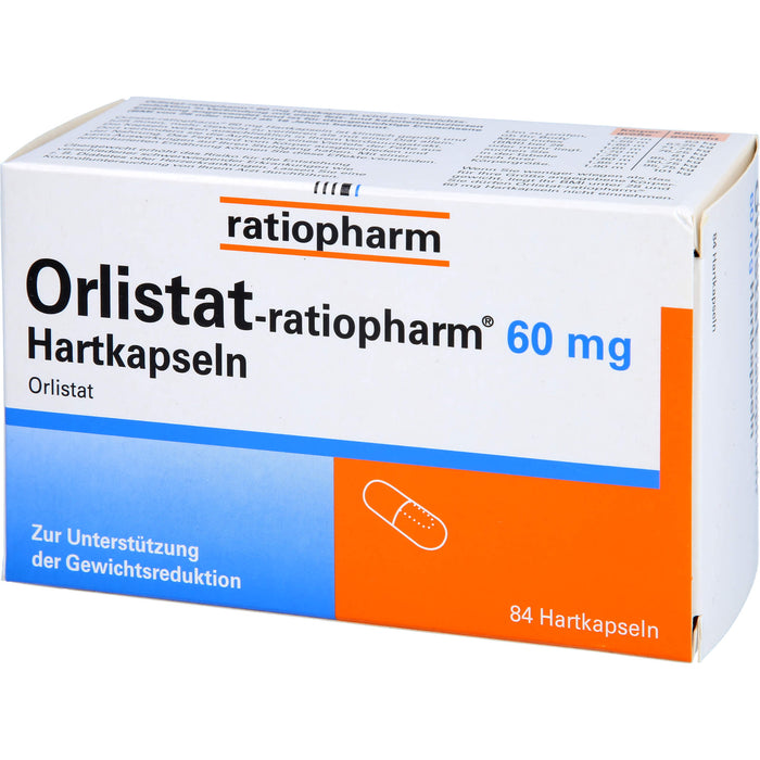 Orlistat-ratiopharm 60 mg Hartkapseln, 84 pcs. Capsules