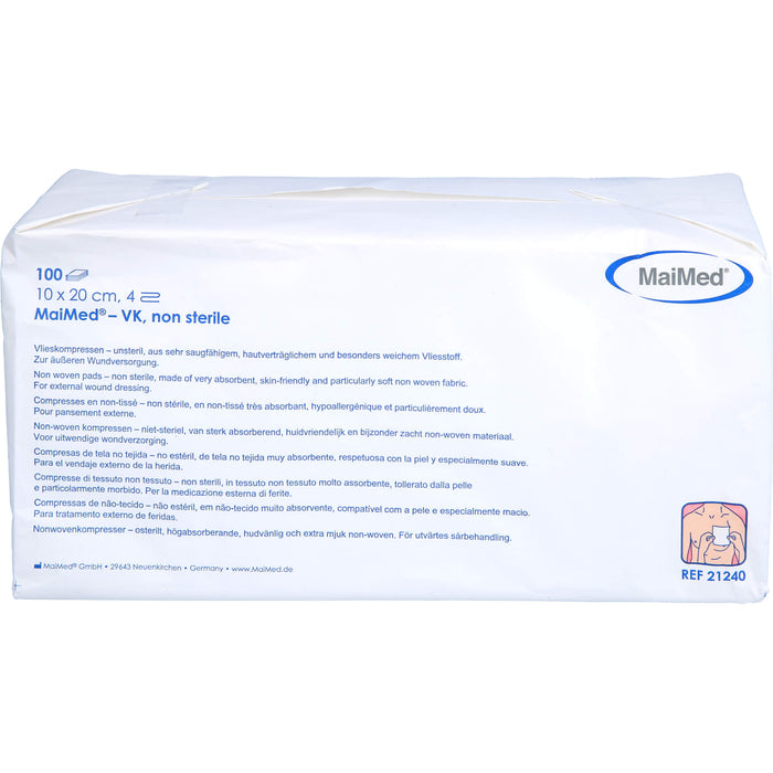Vlieskompressen 10x20 unsteril, 100 St KOM