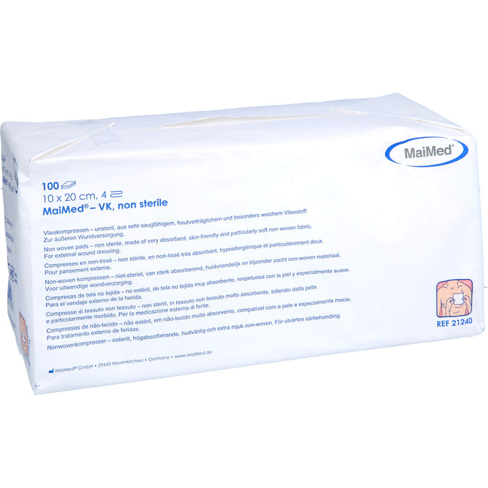 Vlieskompressen 10x20 unsteril, 100 St KOM