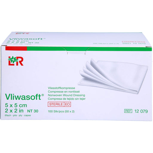 Vliwasoft Vlieskompresse steril 5 x 5 cm 6lagig, 100 St. Kompressen