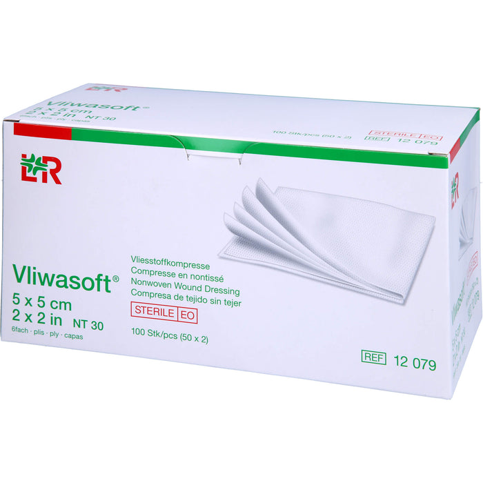 Vliwasoft Vlieskompresse steril 5 x 5 cm 6lagig, 100 pcs. Compresses
