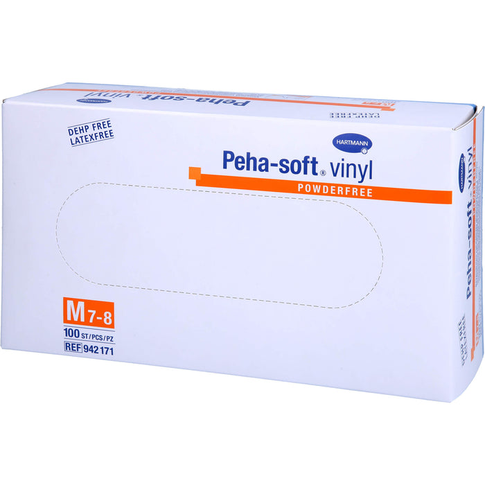 Peha-soft vinyl puderfreie Untersuchungshandschuhe aus Vinyl Gr. M 7 - 8, 100 pcs. Gloves