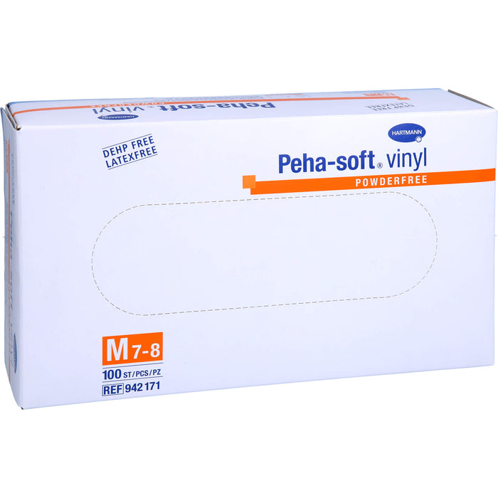 Peha-soft vinyl puderfreie Untersuchungshandschuhe aus Vinyl Gr. M 7 - 8, 100 pcs. Gloves