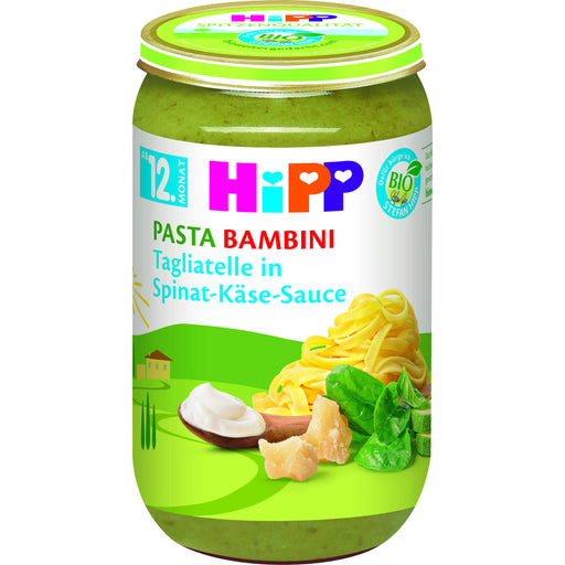Hipp 6710 Tagliatelle in Spinat Käse Sauce, 250 g 