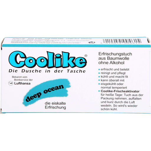 Coolike Erfrischungstuch aus Baumwolle Duftnote deep ocean, 5 St. Tücher