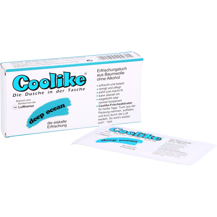 Coolike Erfrischungstuch aus Baumwolle Duftnote deep ocean, 5 pcs. Cloths