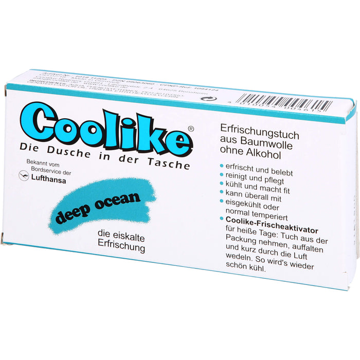 Coolike Erfrischungstuch aus Baumwolle Duftnote deep ocean, 5 St. Tücher