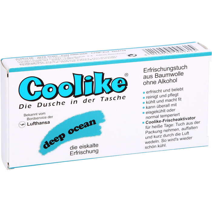 Coolike Erfrischungstuch aus Baumwolle Duftnote deep ocean, 5 pcs. Cloths
