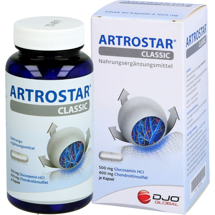 DJO Artrostar Classic Kapseln mit Glucosamin und Chondroitin, 80 pcs. Capsules