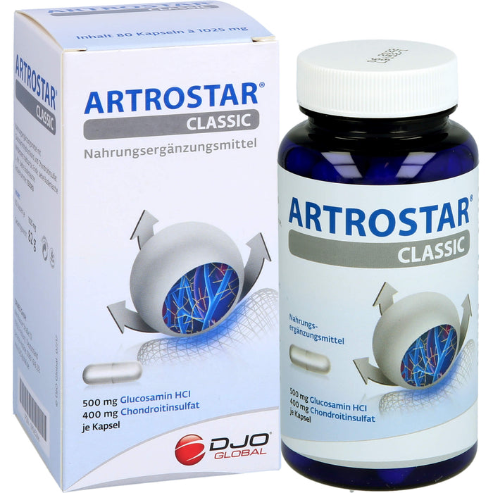 DJO Artrostar Classic Kapseln mit Glucosamin und Chondroitin, 80 pcs. Capsules