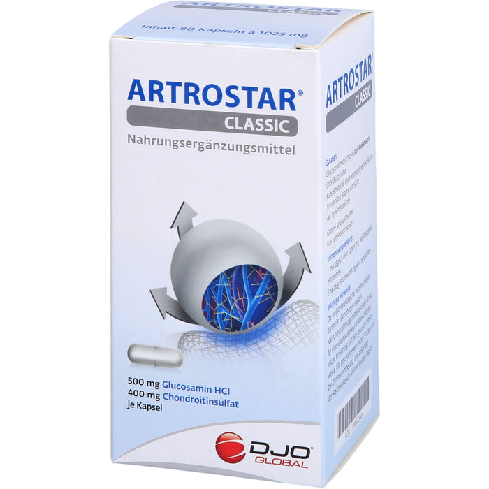 DJO Artrostar Classic Kapseln mit Glucosamin und Chondroitin, 80 pcs. Capsules