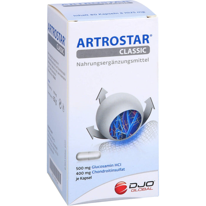 DJO Artrostar Classic Kapseln mit Glucosamin und Chondroitin, 80 pcs. Capsules