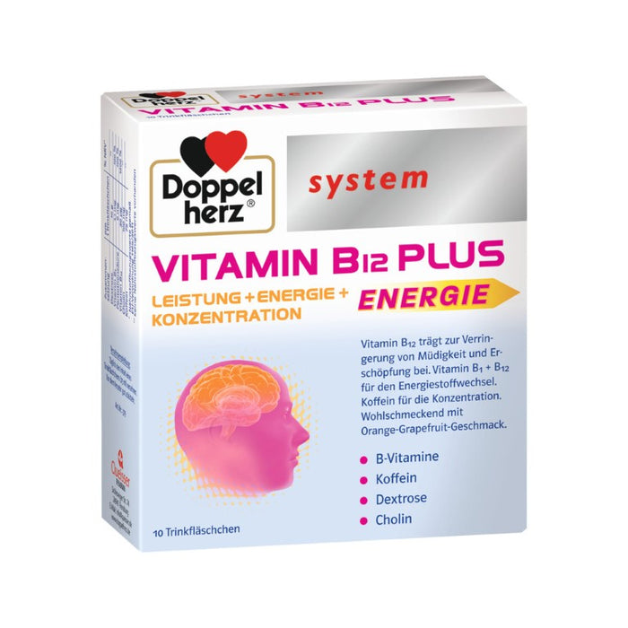 Doppelherz system Vitamin B12 Plus Energie Trinkfläschchen, 10 pcs. Ampoules