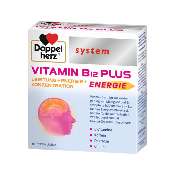 Doppelherz Vitamin B12 Plus system, 10 St. Ampullen