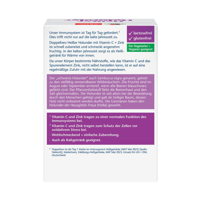 Doppelherz Heißer Holunder mit Vitamin C + Zink Granulat, 10 pc Sachets