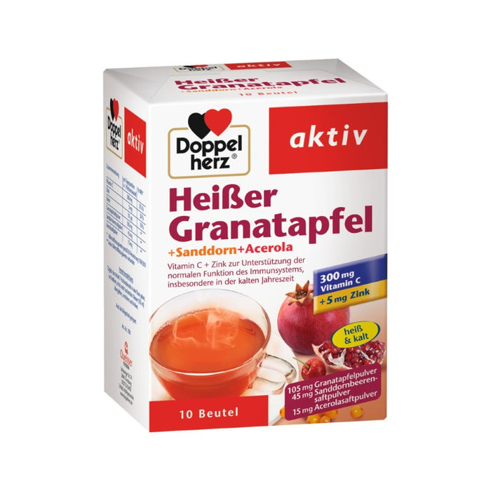 Doppelherz Heißer Granatapfel + Sanddorn + Acerola, 10 pc Sachets