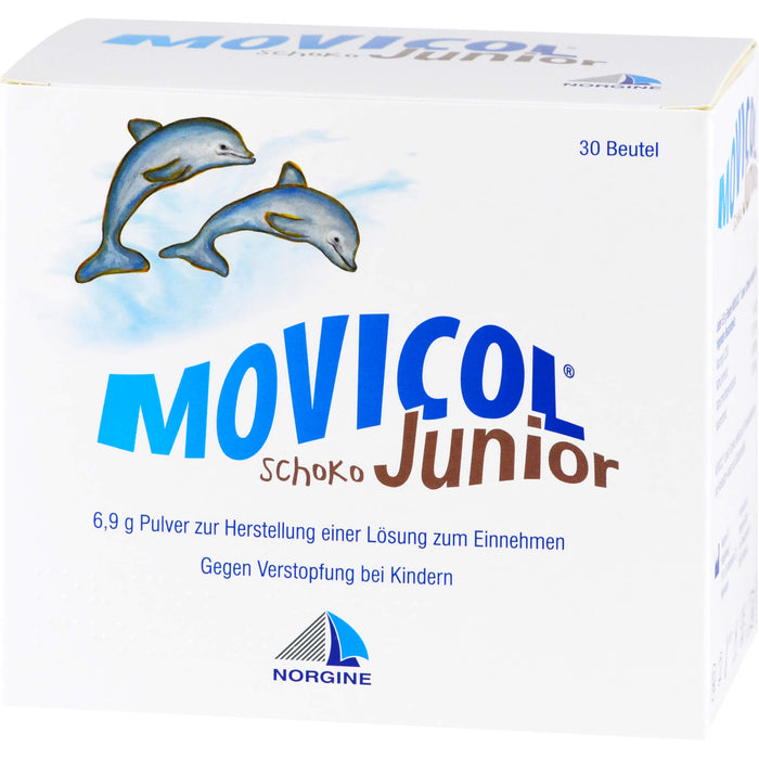 MOVICOL Junior Schoko 6,9 g Pulver zur Herstellung einer Lösung zum Einnehmen, 30 pcs. Sachets