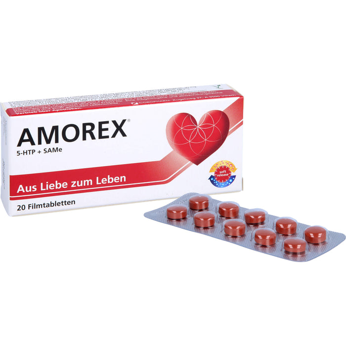 AMOREX Filmtabletten bei Liebeskummer und Trennung, 20 pc Tablettes